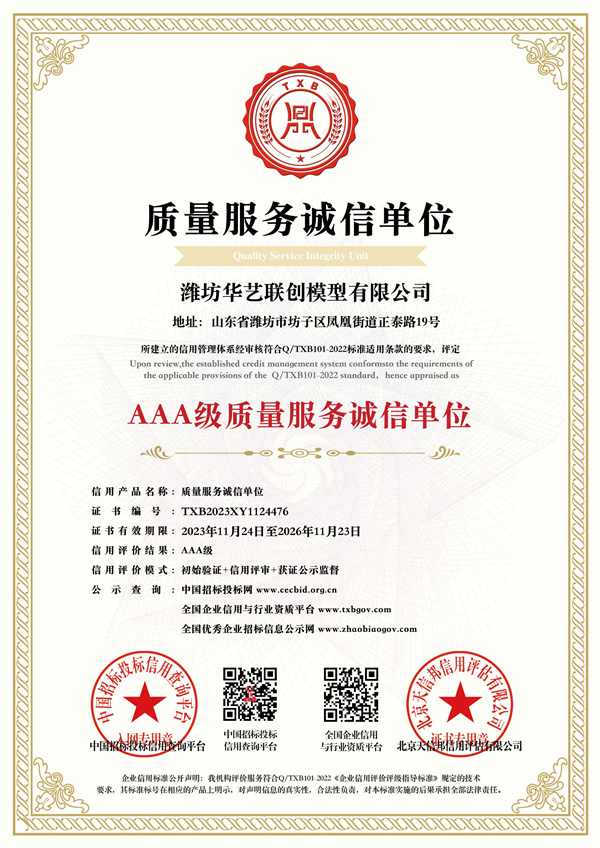 3A level quality service integrity unit