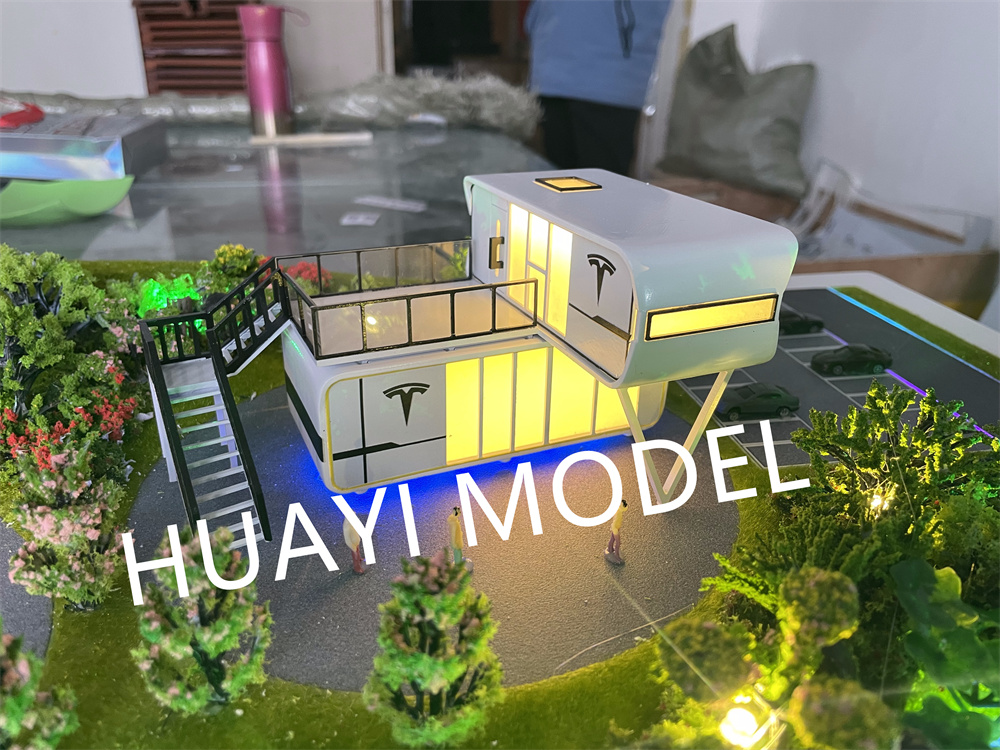 The sand table model of a space capsule